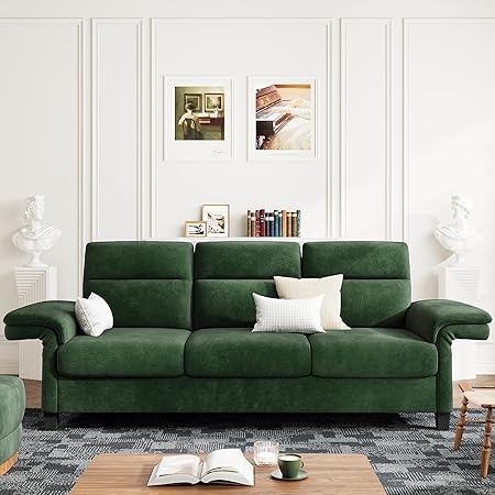 92 Inch Sofa, Comfy Lounge Couch with Adjustable armrests