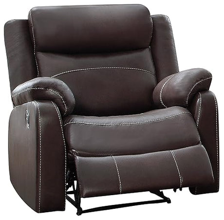 9990 Yerba Lay Flat Double Reclining Sofa, 80" W, Dark Brown