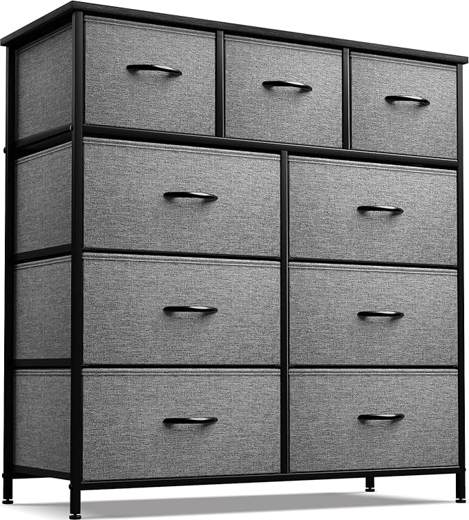 Dresser with 9 Drawers - Furniture Storage Chest Tower Unit for Bedroom, Hallway