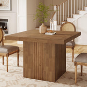 39-Inch Square Dining Table for 4 with Fluted Pedestal Base
