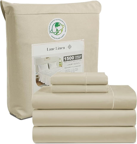 100% Egyptian Cotton Sheet Set - 1500 TC, 4 Piece Bed Set -