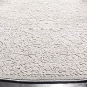 SAFAVIEH Reflection Collection 3' Round Light Grey/Cream RFT668G French Country Oriental Area Rug
