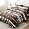 Grey White Striped Comforter for Queen Size Bed