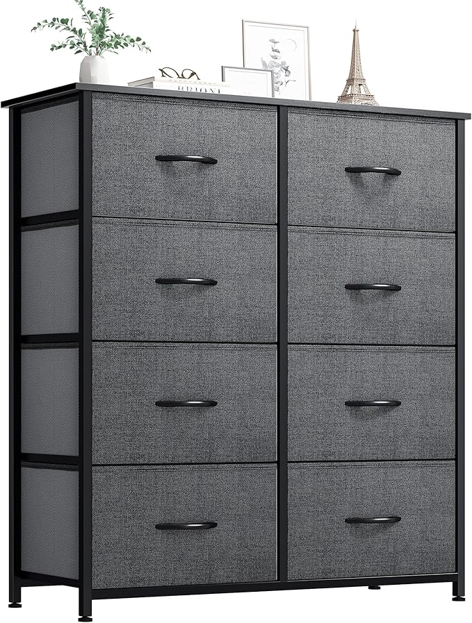 8 Drawers Dresser - Fabric Storage Tower, Organizer Unit for Bedroom, Living Room & Closets -