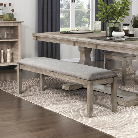 Newbury Dining Bench, Brownish Gray