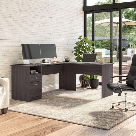 L Shaped Desk with Drawers for Executive and Home Office