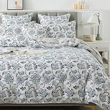 Paisley Duvet Cover Set Queen Red and Beige Reversible Paisley Floral Bedding 100%