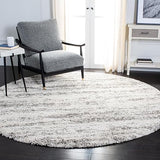 Hudson Shag Area Rug 6' x 9' - Ivory & Beige Modern Non-Shedding Plush Carpet