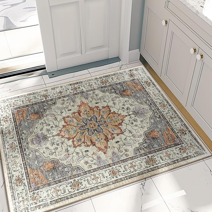 Area Rugs 5x7, Washable Rug, Non-Slip, Rugs for Living Room, Kitchen Rugs, Rugs