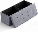 43" Folding Storage Ottoman Bench for Living Room, Bedroom, TV Entertainment - Bedroom Bench with Hidden Storage