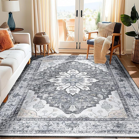 5x7 Area Rugs 5x7, Washable Rug, Non-Slip, Rugs for Living Room, Kitchen Rugs, Rugs