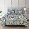 Blue Comforter Set  Damask Pattern Bed in a Bag Boho Paisley Bedding