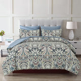 Boho Comforter Set King, 7 Pieces Bed in a Bag Comforter Boho Paisley Pattern Bedding