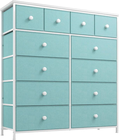 Dresser,White Dresser for Bedroom with 12 Drawers,Tall Dressers for Bedroom,