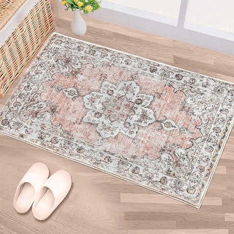 Machine Washable Rug 8x10 Area Rugs for Living Room Large Boho Bedroom Vintage