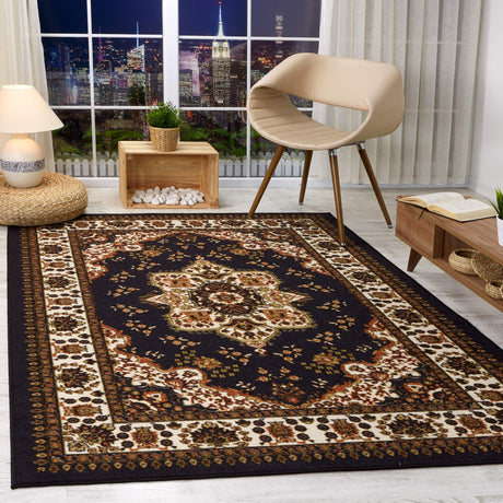 Rugs Alfombras Oriental Traditional 8x10 Non-Skid (Non-Slip) Low Profile Pile Rubber