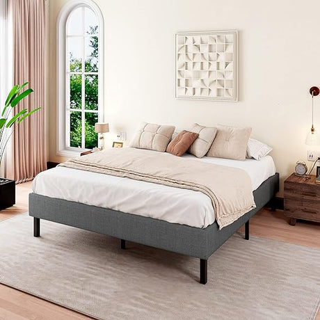 King Size Bed Frame/Upholstered Platform Bed Frame