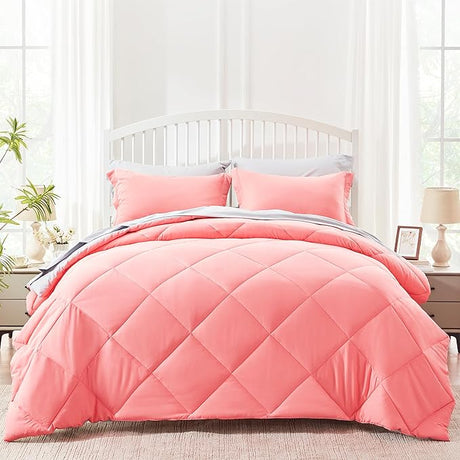 Queen Bed in a Bag 7-Pieces Comforter Sets with Comforter and Sheets All Season