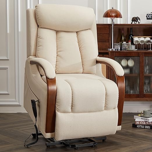 Small Lift Chair Recliner with Heat and Massage, Dual Motor Power Lift Sofa with Infinite