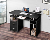 47 Inch Computer Desk with Hutch and 2 Drawers Home Office Study Writing Desk