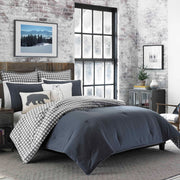 Reversible Cotton King Comforter Set - Kingston Charcoal