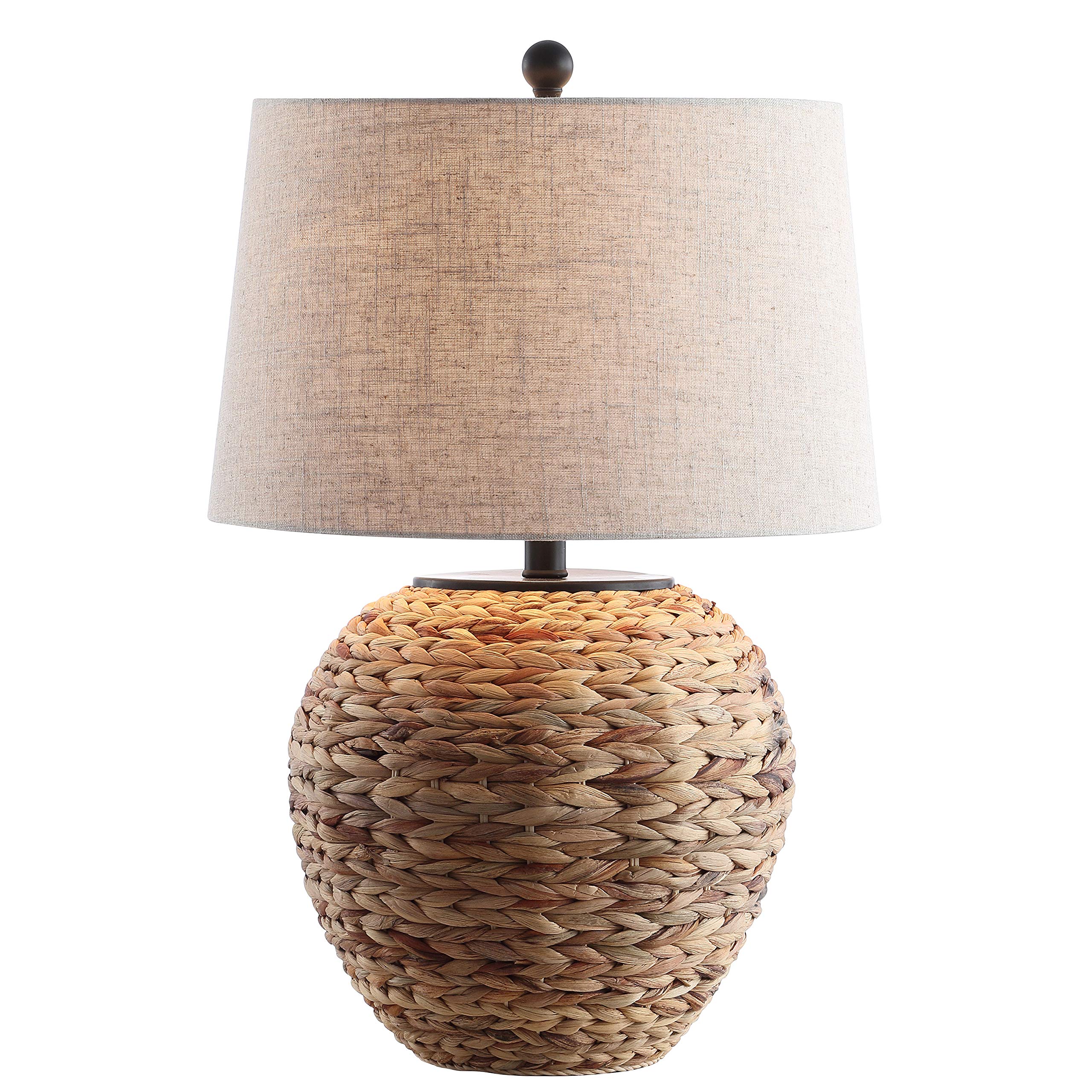 Banana Leaf Basket LED Table Lamp Coastal Cottage Industrial Bedside Desk