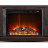 Barrow Creek Fireplace Console with Glass Doors for TVs up to 60", Espresso