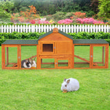 82” Extra Large Fashion Wooden Outdoor Rabbit Hutch Bunny Cage