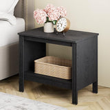 Nightstand Set of 2, Small Square End Tables for Living Room, 2-Tier Kids Bedside Table