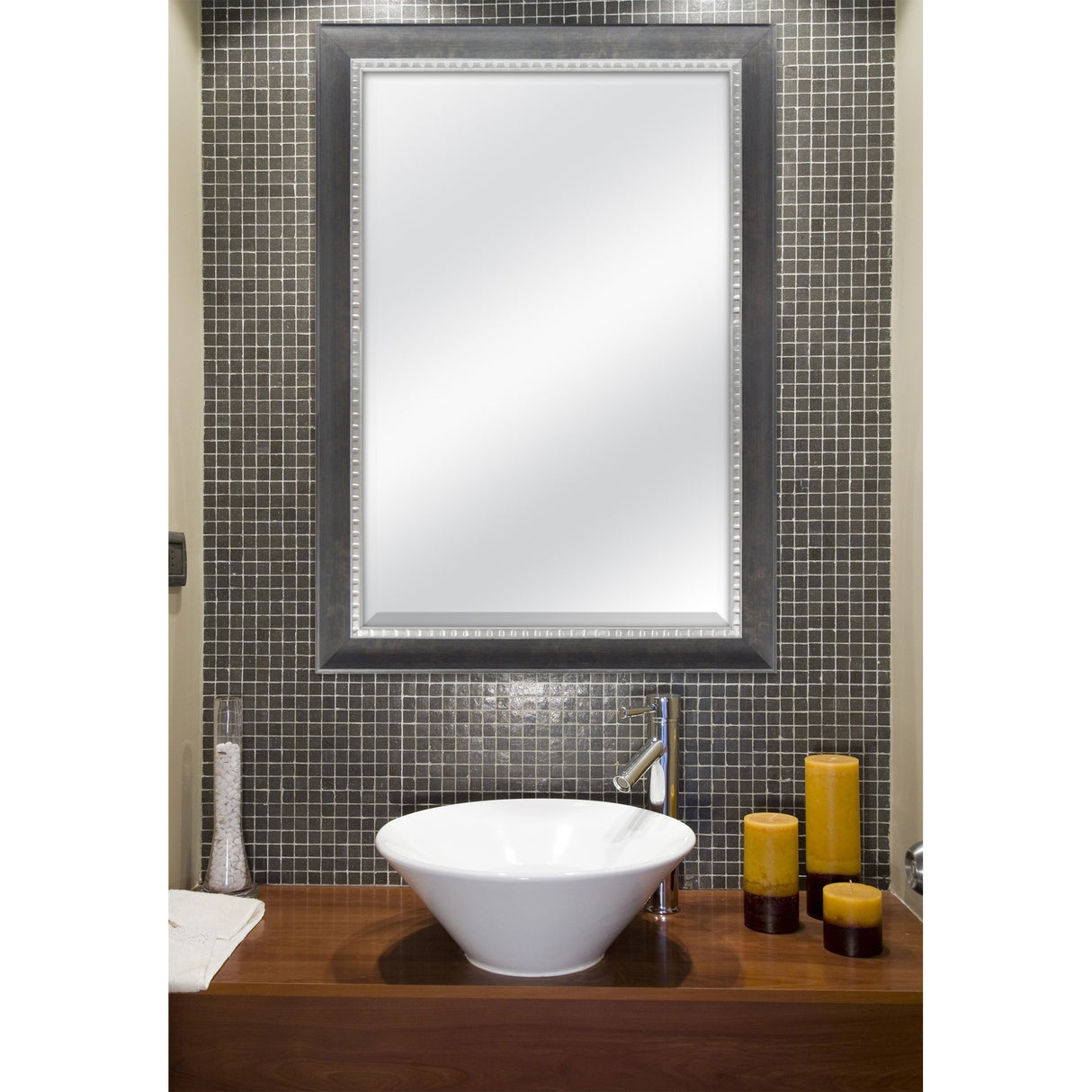 24x36 Inch Sloped Mirror, 29.5x41.5 Inch Overall Size