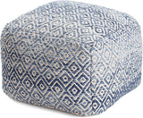 Square Pouf , 22" x 22" x 17", Brown