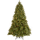 Pre-Lit 'Feel Real' Artificial Full Downswept Christmas Tree, Green, Douglas Fir