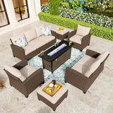 Patio Conversation Set Outdoor Furniture Wicker Rattan Sets