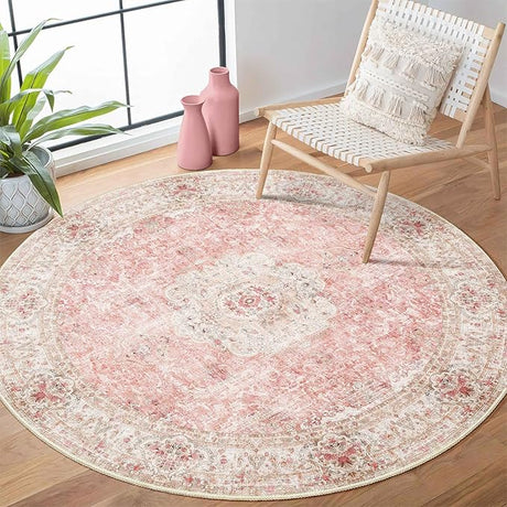 Pink Rug 3x5,Washable Area Rugs for Bedroom Living Room Kitchen Entryway,