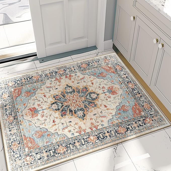 Area Rugs 5x7, Washable Rug, Non-Slip, Rugs for Living Room, Kitchen Rugs, Rugs