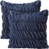 Premium Ruched Throw Pillow Covers - Plush, Faux Fur Pillow Covers - Great