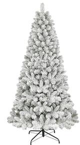 4.5' Flocked Virginia Pine Unlit Artificial Christmas Tree with Stand