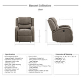 Power Recliner, Brown