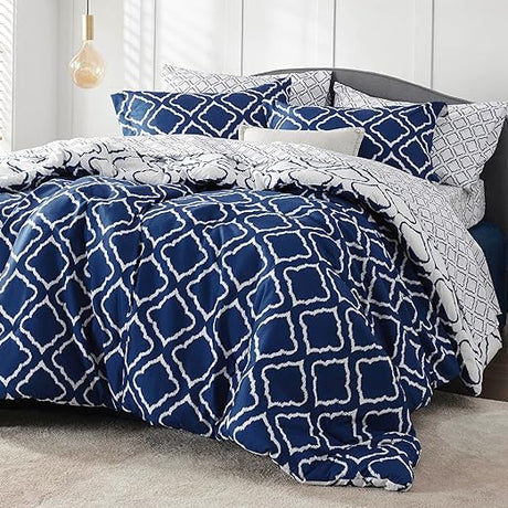 Boho Comforter Set Queen - 7 Pieces Bedding Sets Queen Bed in a Bag