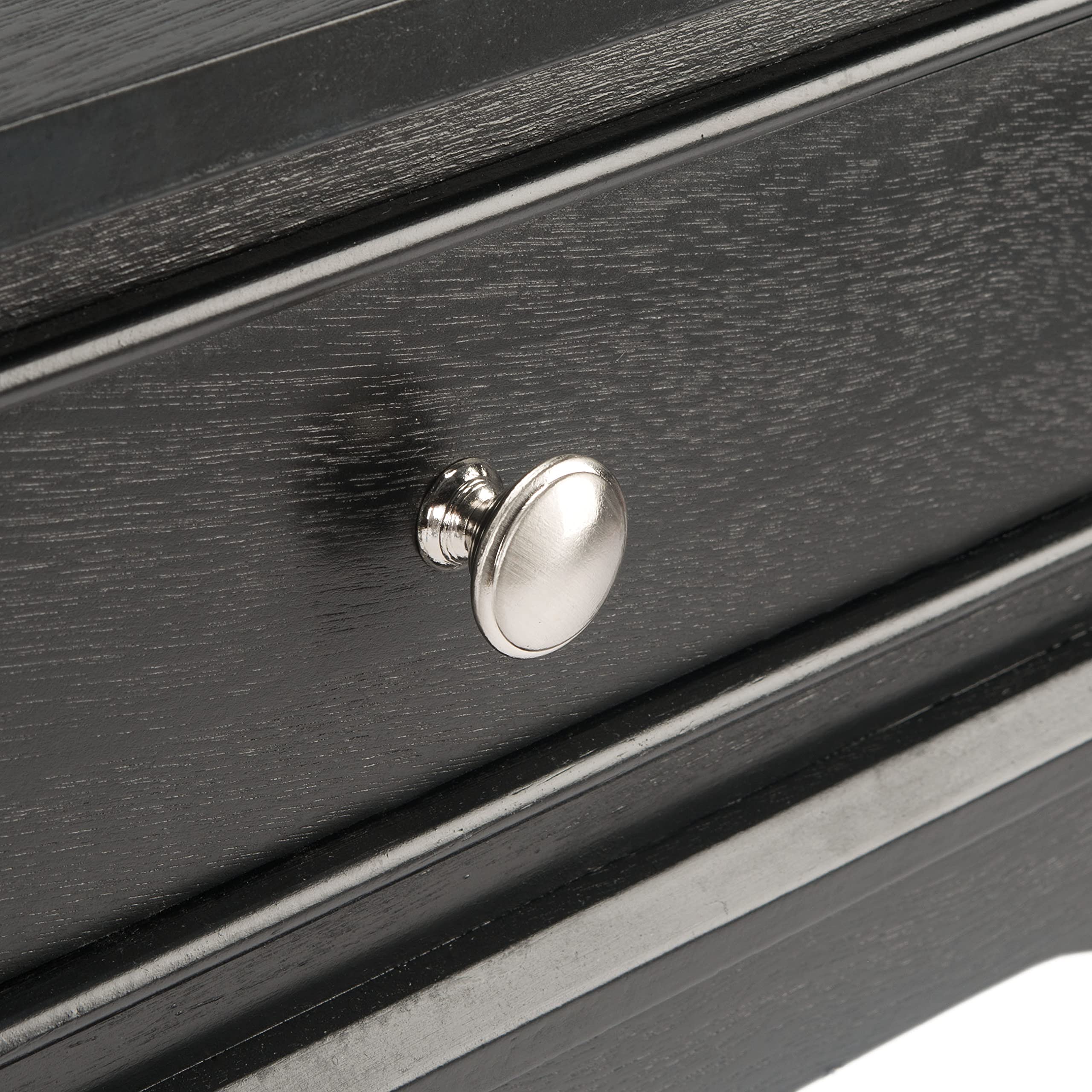 Home Collection Opal Black 2-Drawer Console Table