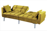 Regal Convertible Sleeper Sofa Bed, Velvet Pull Out Couch with Mid-Century Style