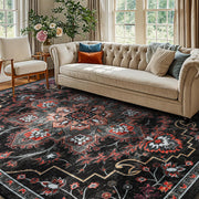 Boho Large Area Rug, Washable Rug, Ultra Soft Area Rug, Non Slip Abstract Rug Foldable,