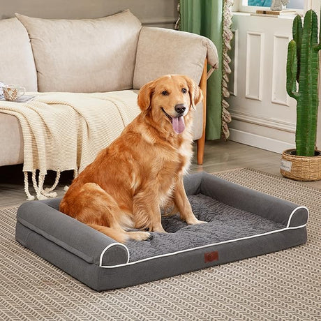 Orthopedic Dog Beds for Large Dogs,Waterproof Lined Egg Crate