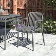 Bennett Stacking Dining Chairs by The, 4 Pack, Charcoal