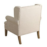 HomePop Emerson Wingback Accent Chair, Cream Small