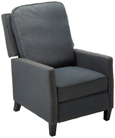 Armstrong Recliner, Grey + Dark Brown