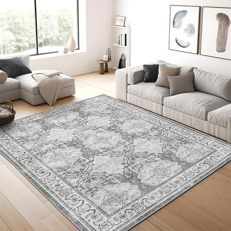 8x10 Area Rugs, Washable Rugs, Large Stain Resistant Area Rug for Living Room Bedroom Dining Room