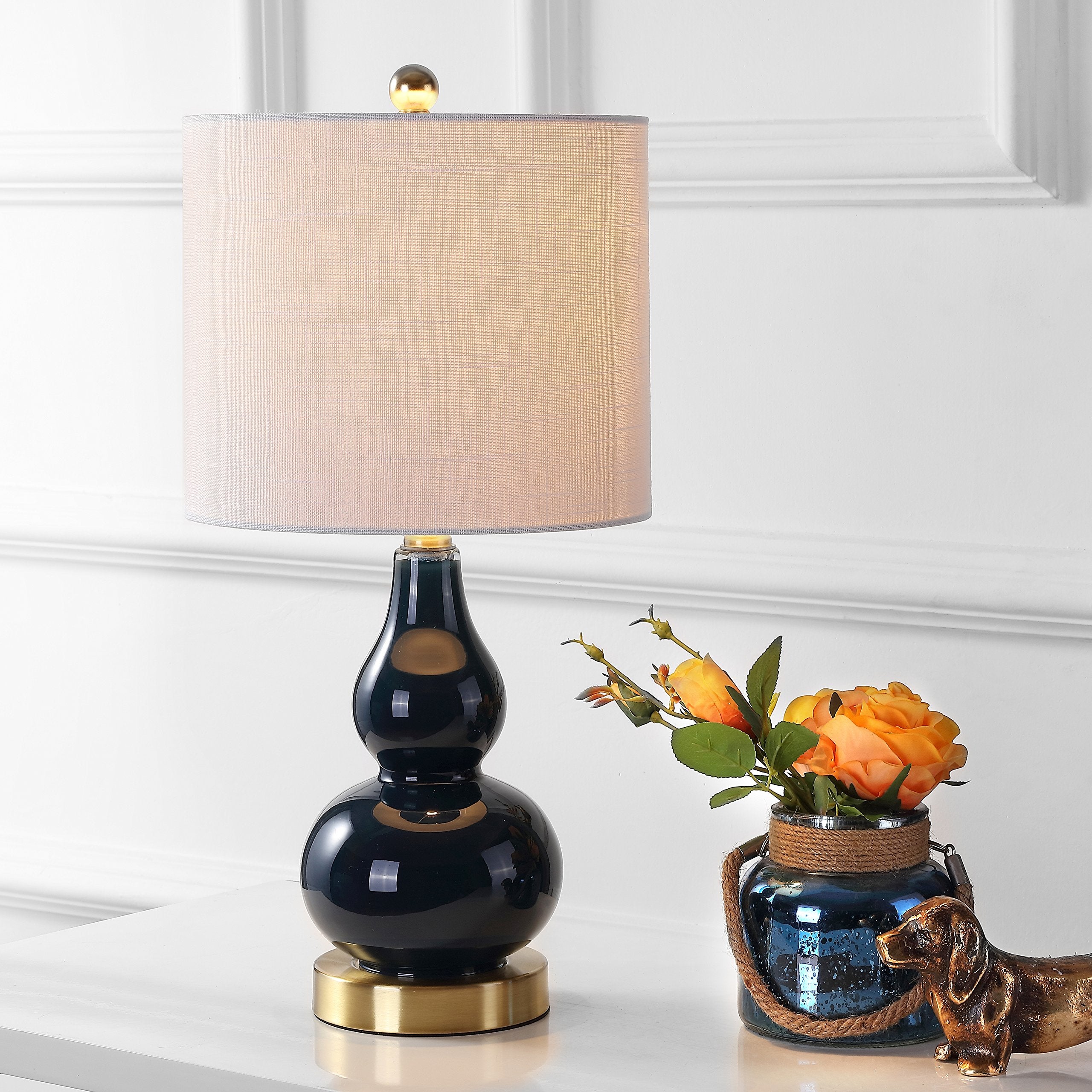 JYL1028F Anya 20.5" Mini Glass LED Table Lamp, Transitional, Glam, Midcentury, Modern,