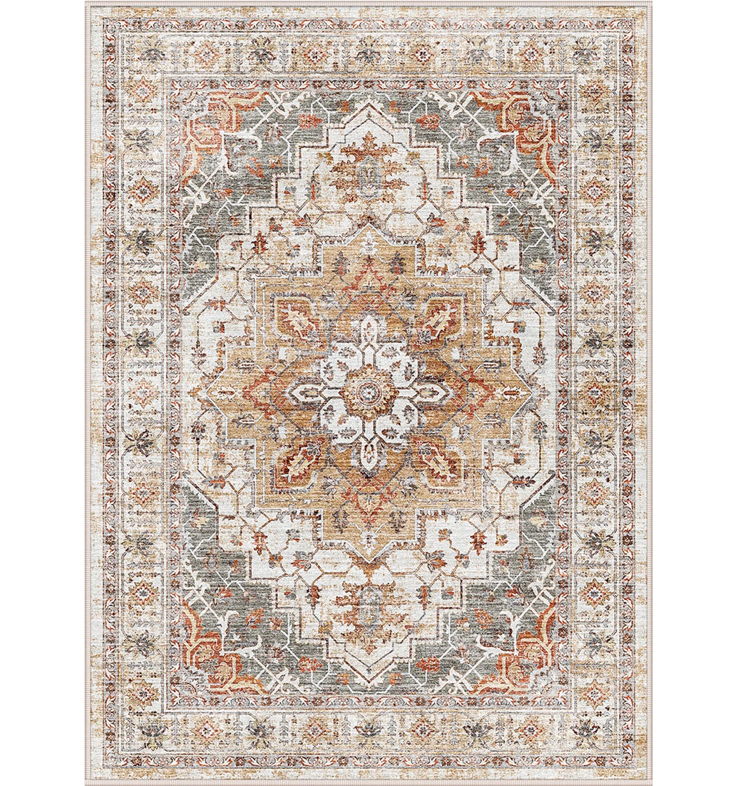 Washable Rug 8x10 Area Rugs for Living Room - Stain Resistant Non-Slip
