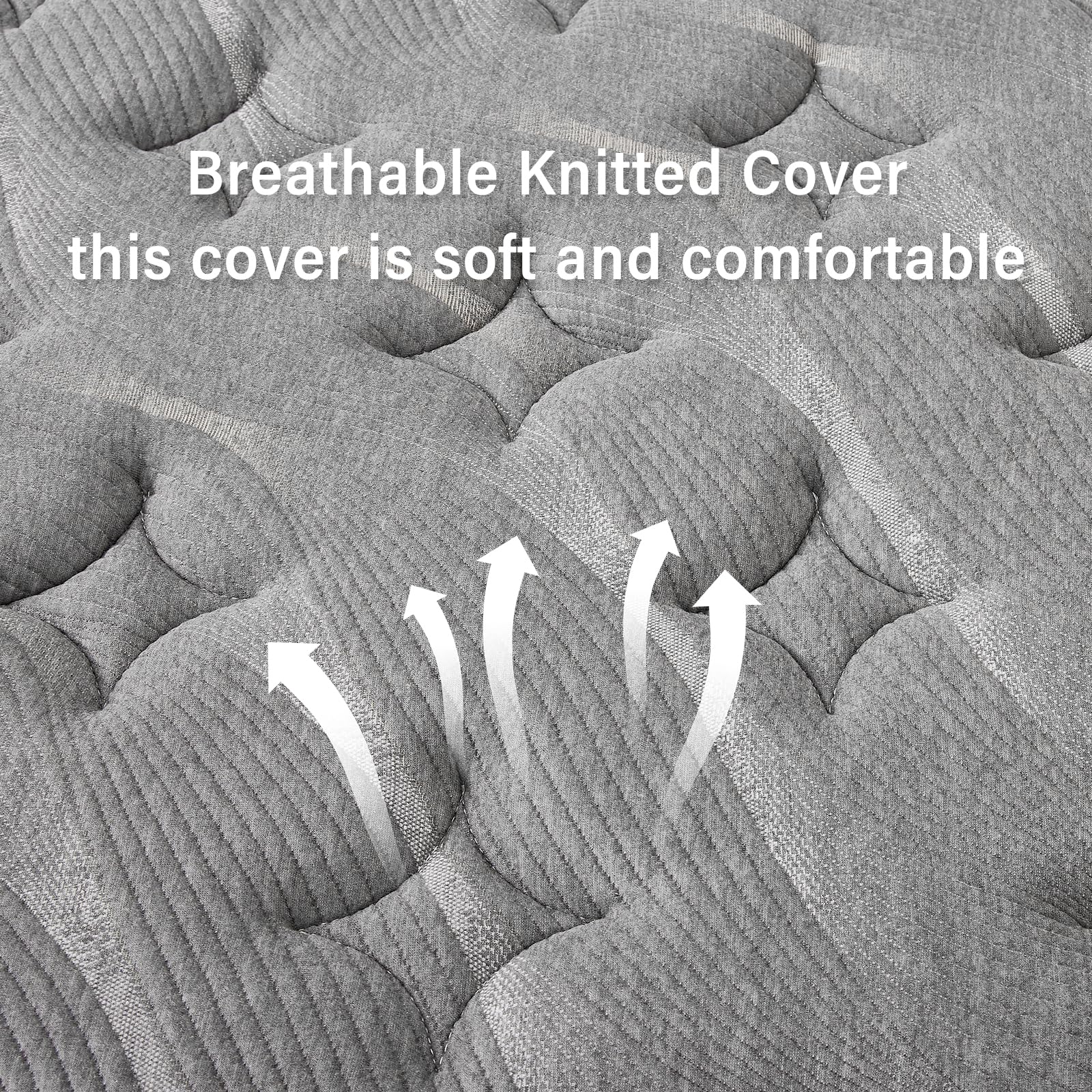 Queen Mattress,12 Inch Gel Memory Foam Pocket Spring Hybrid Mattress/Queen Size